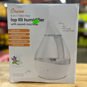 1 Gal. Top Fill Drop Cool Mist Humidifier with Sound Machine for Medium to Large