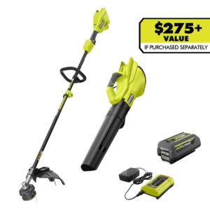 RYOBI 40V Cordless String Trimmer & Blower Combo Kit