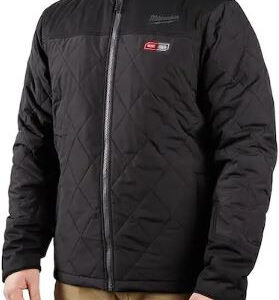 Men's Large M12 12-Volt Lithium-Ion Cordless AXIS Black Heated Quilted Jacket Ki