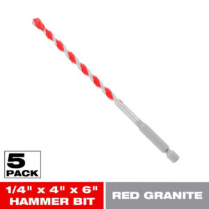 DIABLO 1/4 in. x 4 in. x 6 in. SPEEDemon Red Granite Carbide-Tipped Hammer Dril