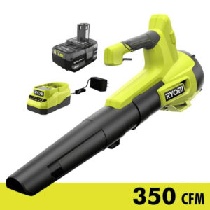 RYOBI ONE+ 18V 100 MPH 350 CFM Cordless Battery Variable Speed Jet Fan Leaf Blo
