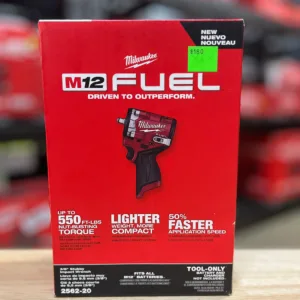Milwaukee M12 FUEL 12V Lithium-Ion Brushless Cordless Stubby 3/8-inch Impact Wr