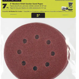 RYOBI 7-Piece 5 in. Random Orbit Sand Paper Assortment Set - 80, 120, and 220 Gr