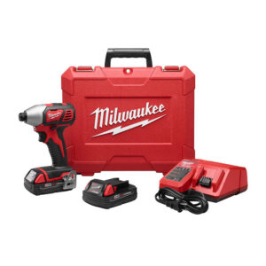 M18 18-Volt Lithium-Ion Cordless 1/4 in. Impact Driver Kit with(2) 1.5Ah Batteri