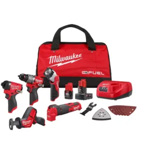 M12 FUEL 12-Volt Lithium-Ion Brushless Cordless Combo Kit (5-Tool) w/2 Batteries
