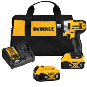 20-Volt MAX 1/2 in. Impact Wrench Kit with (2) Batteries 4Ah, Charger and Case