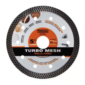 RIDGID 5 in. Turbo Mesh Rim Diamond Blade