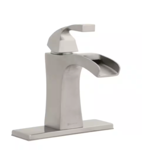 Leary Curve Single Hole Single-Handle Brushed Nickel Bath Faucet