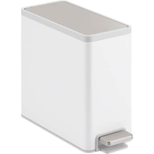 KOHLER 2.5 Gal. Stainless and White Slim Trash Can