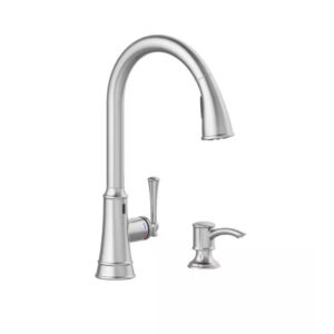 Hemming Single-Handle Touchless Pull Down Sprayer Kitchen Faucet with Soap Dispe