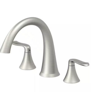 PICCOLO 2-Handle Deck Mount Roman Tub Faucet in Brushed Nickel