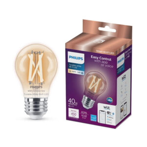 Philips 40-Watt Equivalent A15 Smart Wi-Fi Vintage Edison LED Light Bulb