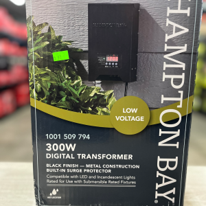 Hampton Bay Low-Voltage 300-Watt Metal Landscape Lighting Transformer with Dusk