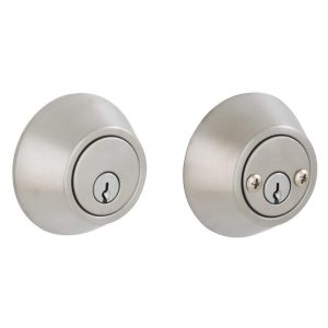 ESSENTIALS by Schlage VD62 Series Satin Stainless Steel Double Cylinder Deadbol