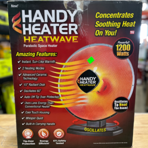 HANDY HEATER 1200-Watt Electric Oscillating Ceramic Parabolic Space Heater