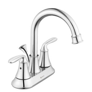 Sadira 4 in. Centerset 2-Handle High-Arc Bathroom Faucet in Chrome