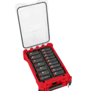 SHOCKWAVE Impact Duty 1/2" Drive Metric Deep Well PACKOUT Socket Set (16-Piece)