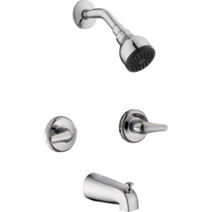 Glacier Bay Aragon Double Handle 1-Spray Tub and Shower Faucet 1.8 GPM in Chrom