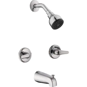 Glacier Bay Aragon Double Handle 1-Spray Tub and Shower Faucet 1.8 GPM in Chrom