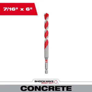 Milwaukee 7/16" SHOCKWAVE Carbide Hammer Drill Bit