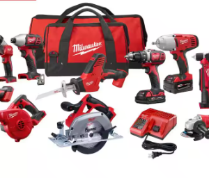 M18 18V Lithium-Ion Cordless Combo Kit (10-Tool) with (2) Batteries, Charger and