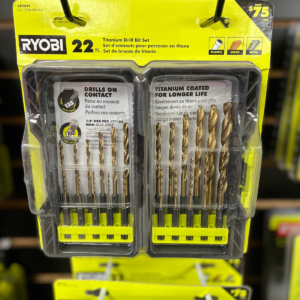 Titanium Twist Drill Bit Kit (22-Piece)