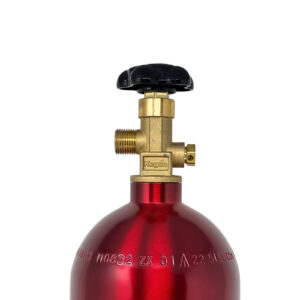 5 lb. Aluminum CO2 Tank with Electric Red Epoxy Finish