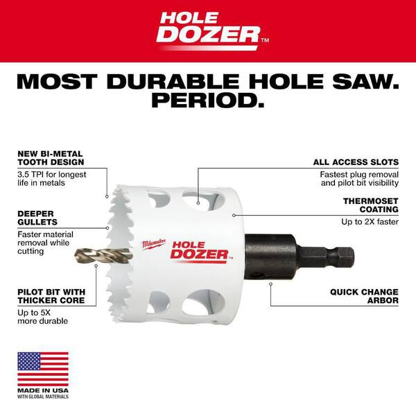 Milwaukee Hole Dozer Bi-Metal Hole Saw Kit (7-Piece) 49-22-4040