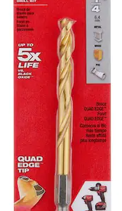 SHOCKWAVE 1/4 in. Titanium Twist Drill Bit