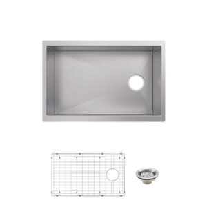 Zero Radius Stainless Steel Kitchen Sink
