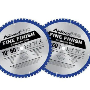 10 in. x 60-Tooth Fine Finish Circular Saw Blade Value Pack (2-Pack)