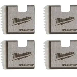 3/4 in. NPT Alloy Portable Pipe Threading Dies (4-Pack)