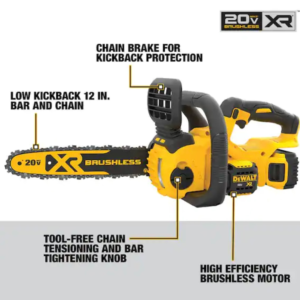 20V MAX 12in. Brushless Cordless Battery Powered Chainsaw Kit with (1) 5 Ah Batt