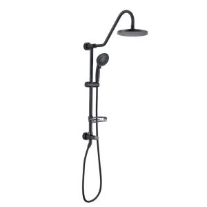 PROOX 5-Spray 8 in. Round Shower System Kit with Hand Shower and Adjustable Sli
