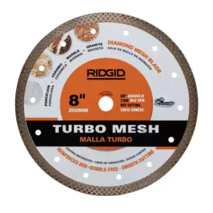 RIDGID 8 in. Continuous Mesh Rim Diamond Blade