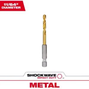 SHOCKWAVE 11/64 in. Titanium Twist Drill Bit