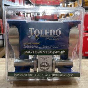 TOLEDO Jaen Satin Nickel Passage Hall/Closet Door Lever Handle Set