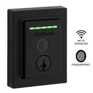 Kwikset HALO Touch Matte Black Contemporary Fingerprint WiFi Electronic Smart L