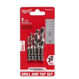 SHOCKWAVE Metric Steel Drill Tap Set (5-Piece)