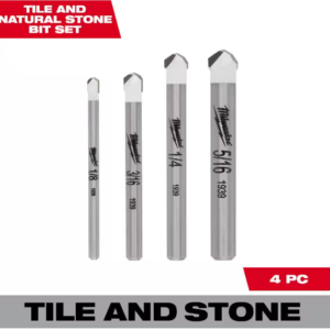 Carbide Natural Stone Drill Bit Set (4-Pack)