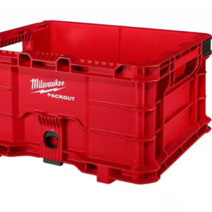 PACKOUT 18.6 in. Tool Storage Crate Bin with Carrying Handles and 50 lbs. Weight
