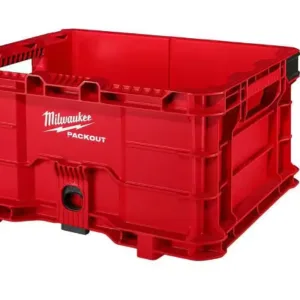 PACKOUT 18.6 in. Tool Storage Crate Bin with Carrying Handles and 50 lbs. Weight