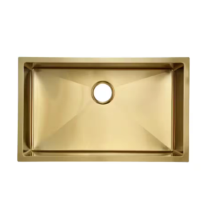 Rivage Gold Stainless Steel 30 in. Single Bowl Undermount Kitchen Sink