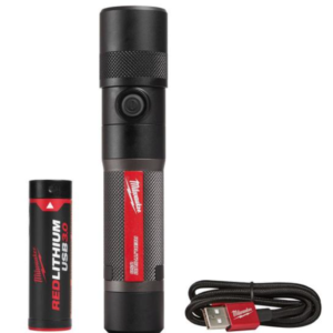 1100 Lumens LED USB Rechargeable Twist Focus Flashlight