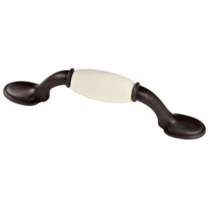 Brainerd P50011V-242-C 3-Inch Ceramic Insert Spoon Foot Cabinet Hardware Handle