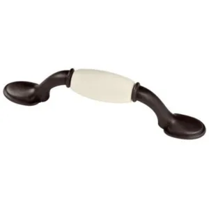 Brainerd P50011V-242-C 3-Inch Ceramic Insert Spoon Foot Cabinet Hardware Handle
