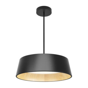 Artika Alton 32-Watt 1-Light Black Integrated LED 5 CCT Drum Hanging Island Pen