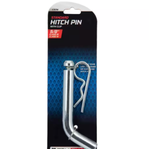 Standard 5/8 in. dia Steel Bent Hitch Pin with Clip - Fits 2 in. x 2 in.