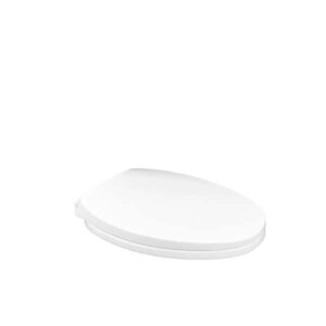 Glacier Bay Elongated Slow-Close Closed Front Toilet Seat in White