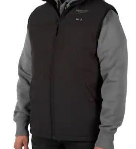 Men's Small M12 12-Volt Lithium-Ion Cordless AXIS Black Heated Quilted Vest (Ves